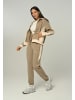 Tom Barron Trainingsanzug Women Regular Tracksuit With Zipper Top And Emboidery Design in braun