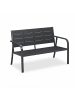 relaxdays Gartenbank in Grau - (B)118 x (H)78 x (T)66 cm