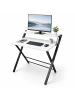 relaxdays Schreibtisch in Schwarz/ Weiß - (B)70 x (H)82 x (T)56 cm