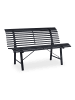 relaxdays Gartenbank in Anthrazit - (B)130 x (H)79 x (T)75 cm