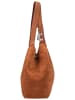 COCCINELLE Einkaufstasche C-Easy Suede in Cognac/Cognac