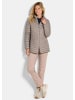 GOLDNER Kurzgröße:  Herbstjacke mit Daunen, Stehkragen in taupe