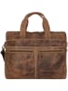 Greenburry Vintage Aktentasche Leder 42 cm Laptopfach brown