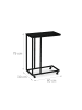 relaxdays Beistelltisch in Schwarz - (B)60 x (H)79 x (T)30 cm
