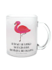 Mr. & Mrs. Panda Häferl Flamingo Classic mit Spruch in Transparent