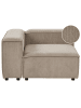Beliani Sofaelement ARDAL in Braun/Schwarz - (W) 120 x (H) 68 x (L) 120 cm rechtsseitig