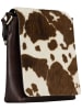 Jost Handtasche Furry Cow Shoulder Bag S in Brown