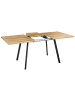 Beliani Ausziehbarer Tisch HARLOW in Braun/Schwarz - (W) 90 x (H) 75 x (L) 140 cm