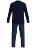 Götzburg Pyjama Volos in blau-dunkel-Allover