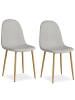 Homestyle4u Esszimmerstuhl 2er Set in Grau