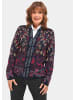 GOLDNER Feinstrick Jacquard-Cardigan, Print in dunkelblau / gemustert