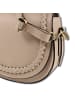 Toscanto Leder Schultertasche, Umhängetasche Toscanto Tasche taupe, beige ca. 21cm