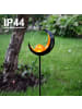 STAR Trading Solar-Gartenstecker ,Melilla', Mond, bernsteinfarbene Kugel mit Licht,
