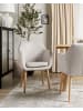 Beliani Esszimmerstuhl YORKVILLE II in Beige/Braun - (W) 56 x (H) 82 x (L) 46 cm