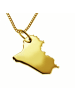 Schmuckador 50cm Halskette + Irak Anhänger in 585 Gelbgold in gold
