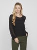 Vila Oberteil mit langen Ärmeln in Black