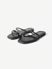 KOROSHI Einfache, schicke Low-Tech-Sandalen in Schwarz