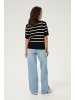 Kaffe Strickjacke KAlizza Regular fit in Black/Chalk Stripe