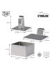 Stoneline Dessertringe und Speiseringe, 8-tlg., Edelstahl, eckig in Edelstahl