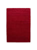 KADIMA DESIGN Teppich Hochflor Unifarben Polypropylen Wohnzimmer Shaggy in Rot