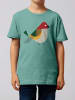 wat? Apparel T-Shirt Vogel in Teal Monstera