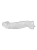 Crystal Clear Penissleeve Penis Sleeve with extension and ball ring in transparent