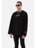 Megaman Basic Cotton Sweatshirt Pullover in Schwarz