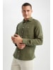 DeFacto Langarmshirt MODERN FIT in Khaki