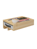 relaxdays Nachttisch klemmbar in Natur - (B)37 x (H)14 x (T)26,5 cm