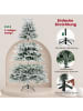 COSTWAY 210 cm Künstlicher Weihnachtsbaum mit Schnee und Beleuchtung in Grün