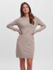 Vero Moda Strick Kleid Meliert Basic Langarm VMDOFFY in Braun