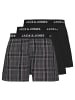 Jack & Jones Web-Boxershorts 3er Pack in Schwarz/Grau