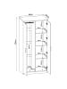 en.casa Kleiderschrank Eiselfing in Beige Ohne Farbe (B)80cm (G)73.3cm