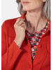 GOLDNER Baumwoll-Cardigan in roter Jeansoptik in cayenne