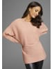 Laura Scott Rundhalspullover in altrose-meliert