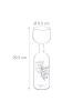 relaxdays Weinflasche Glas in Transparent - 750 ml