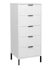 58 aufm Kessel KOMMODE Erna 51x45x123 Kreidegrau matt Lack