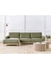 Beliani Ecksofa SIGGARD in Grün/Braun - (W) 296 x (H) 82 x (L) 163 cm