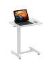 HOMCOM Schreibtisch-65L x 48B x 73-110H cm-Weiß