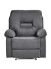 Beliani Sessel BERGEN in Grau/Schwarz - (W) 90 x (H) 101 x (L) 72 cm