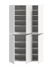 ebuy24 Kleiderschrank Scarpa Weiß 105 x 37 cm