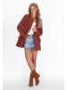 IZIA Coat in orange multicolor