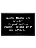 Mr. & Mrs. Panda Bodenvorleger Wenn Mama es nicht... mit Spruch in Schwarz
