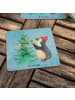 Mr. & Mrs. Panda Glasuntersetzer Pinguin Weihnachtsbaum ohne Spruch in Eisblau