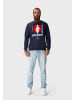 OLDSKULL Sweatshirt Asian Silent Blade Kanazawa Graphic in Navy Blue