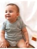 OrganicEra Baby Kurzarm-Bodyshirt in Aqua Melange