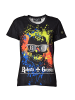 Roberto Geissini Skull Graffiti T-Shirt Schwarz