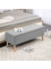 HOMCOM Sitzbank in Grau 110L x 39B x 45H cm