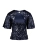 Vera Mont Pailletten-Bluse mit Flügelärmeln in Night Sky