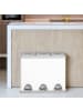 SONGMICS Mülleimer Island in Weiß-Grau - (B)28.3 x (H)39.5 x (T)47 cm - 3 x 8 L